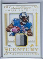 Ameer Abdullah [Autograph Patch Gold] #122 Football Cards 2015 Panini National Treasures Prices