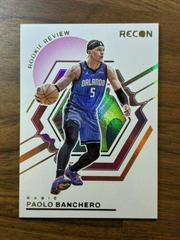 Paolo Banchero #10 Basketball Cards 2023 Panini Recon Rookie Review Prices