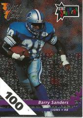 Barry Sanders [100 Stripe] Football Cards 1992 Wild Card Stat Smashers Prices