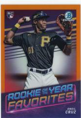Oneil Cruz [Orange] #ROYF-5 Baseball Cards 2022 Bowman Rookie of the Year Favorites Prices