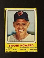 Frank Howard Baseball Cards 1970 Transogram Hand Cut Prices