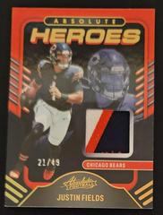 Justin Fields [Gold] #AH-8 Football Cards 2022 Panini Absolute Heroes Memorabilia Prices