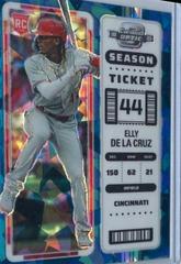 Elly De La Cruz [Navy Blue Ice] #23 Baseball Cards 2023 Panini Chronicles Contenders Optic Prices