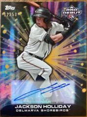 Jackson Holliday [Gold] Baseball Cards 2023 Topps Pro Debut Future Cornerstones Autographs Prices