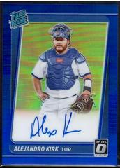 Alejandro Kirk [Blue] Baseball Cards 2021 Panini Donruss Optic Rated Rookie Signatures Prices