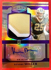 Kendre Miller [Purple] #RPA-22 Football Cards 2023 Panini Plates and Patches Rookie Patch Autographs Prices