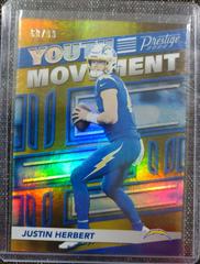 Justin Herbert [Gold] #YM-16 Football Cards 2022 Panini Prestige Youth Movement Prices