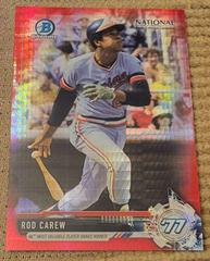 Rod Carew [Red Refractors] #BNR-RCA Baseball Cards 2017 Bowman Chrome National Convention Prices