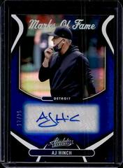 AJ Hinch [Spectrum Blue] #MOF-AJ Baseball Cards 2022 Panini Absolute Marks of Fame Autographs Prices