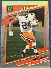 Nick Chubb [Green] Football Cards 2021 Panini Clearly Donruss Prices