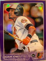 Adam Jones [Purple Refractor] #7 Baseball Cards 2015 Topps Chrome Prices
