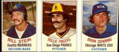 Bill Stein, Brian Downing, Rollie Fingers [Hand Cut Panel] Baseball Cards 1977 Hostess Prices