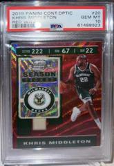 Khris Middleton [Red Wave] #20 Basketball Cards 2019 Panini Contenders Optic Prices
