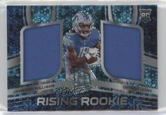 Jameson Williams [Neon Blue] #RRM-JWI Football Cards 2022 Panini Spectra Rising Rookie Materials Prices