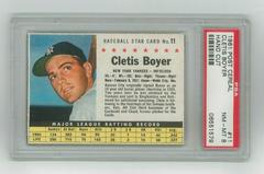 Cletis Boyer [Hand Cut] #11 Baseball Cards 1961 Post Cereal Prices