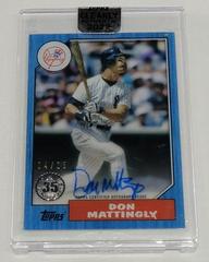 Don Mattingly [Blue] #87TBA-DM Baseball Cards 2022 Topps Clearly Authentic 1987 Autographs Prices