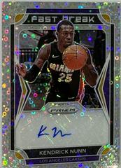 Kendrick Nunn Basketball Cards 2021 Panini Prizm Fast Break Autographs Prices