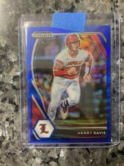 Henry Davis [Blue Wave Prizm] Baseball Cards 2021 Panini Prizm Draft Picks Prices