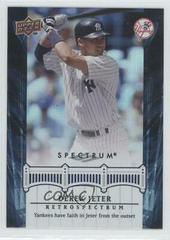 Derek Jeter #DJ10 Baseball Cards 2008 Upper Deck Spectrum Jeter Retrospectrum Prices