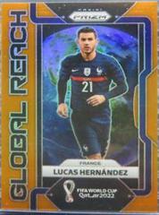 Lucas Hernandez [Orange] #12 Soccer Cards 2022 Panini Prizm World Cup Global Reach Prices