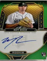 Matt Brash [Emerald] #RA-BRA Baseball Cards 2022 Topps Triple Threads Rookie Autographs Prices