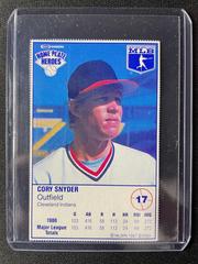 Cory Snyder #17 Baseball Cards 1987 Kraft Home Plate Heroes Hand Cut Prices