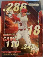 Shohei Ohtani [Red Wave] #NG-8 Baseball Cards 2020 Panini Prizm Numbers Game Prices