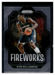 Zion Williamson #8 Basketball Cards 2022 Panini Prizm Fireworks Prices