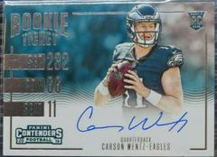 Carson Wentz [Autograph] #342 Football Cards 2016 Panini Contenders Prices