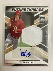 Won Bin Cho #FTS-WC Baseball Cards 2022 Panini Elite Extra Edition Future Threads Signatures Prices