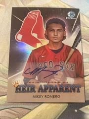 Mikey Romero [Autograph] Baseball Cards 2022 Bowman Draft Heir Apparent Prices