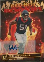 Will Anderson Jr. [Autograph] #RHR-1 Football Cards 2023 Panini Donruss Red Hot Rookies Prices