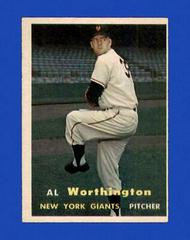 Al Worthington #39 Baseball Cards 1957 Topps Prices