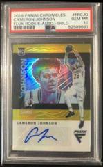 Cameron Johnson [Gold] #FR-CJO Basketball Cards 2019 Panini Chronicles Flux Rookie Autographs Prices