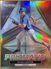 Evan Carter [Silver] #P16 Baseball Cards 2023 Panini Prizm Prizmatic Prices