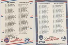 Checklist 127-201 #655 Baseball Cards 1988 Fleer Prices