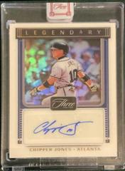 Chipper Jones [Gold] Baseball Cards 2022 Panini Three and Two Legendary Signatures Prices