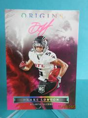 Drake London [Pink] #RAU-DLO Football Cards 2022 Panini Origins Rookie Autographs Prices