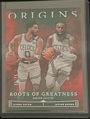 Jaylen Brown, Jayson Tatum [Red] #2 Basketball Cards 2022 Panini Origins Roots Of Greatness Prices