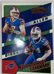 Josh Allen, Stefon Diggs [Emerald] Football Cards 2022 Panini Contenders Touchdown Tandems Prices