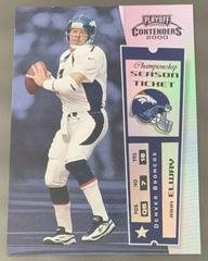 John Elway [Championship Ticket] #29 Football Cards 2000 Playoff Contenders Prices