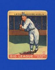 Goose Goslin #168 Baseball Cards 1933 Goudey Prices
