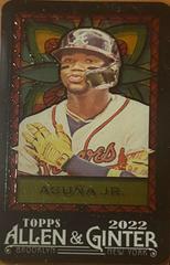 Ronald Acuna Jr. [Mini Stained Glass] #14 Baseball Cards 2022 Topps Allen & Ginter Prices