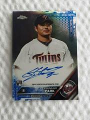 Byung Ho Park [Blue Refractor] Baseball Cards 2016 Topps Chrome Rookie Autographs Prices