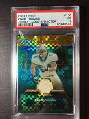Zach Thomas [Jersey Gold Xfractor] #106 Football Cards 2003 Topps Finest Prices