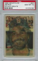 Jim Rice Baseball Cards 1986 Sportflics Decade Greats Prices