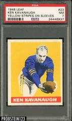 Ken Kavanaugh [Yellow Stripes on Sleeves] #23 Football Cards 1948 Leaf Prices