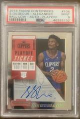 Shai Gilgeous Alexander [Ball Low Autograph Playoff] #106 Basketball Cards 2018 Panini Contenders Prices