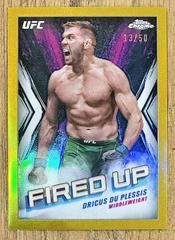 Dricus Du Plessis [Gold Refractor] #FDP-12 Ufc Cards 2024 Topps Chrome UFC Fired Up Prices