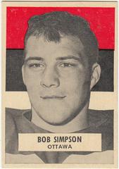 Bob Simpson Football Cards 1959 Wheaties CFL Prices